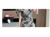 Sexy V-Ausschnitt Bodycon Kleid mit Schmetterlingsmuster, gerafft, tailliert und mit Netz-Kurzärmeln
