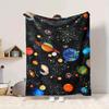 1Pc Cosmic Planetary Journey Blanket Soft And Comfortable Casual Warm Camping Travel Christmas Halloween Xmas Gift M92434