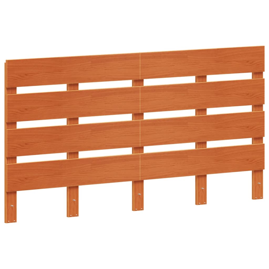 Headboard Wax Brown 150 Cm Solid Pine Wood
