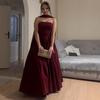 2026 Spring and Autumn New European, American and Amazon Cross-border Foreign Trade Women's Clothing Tube Top Neck Shawl Swinging Elegant Dress