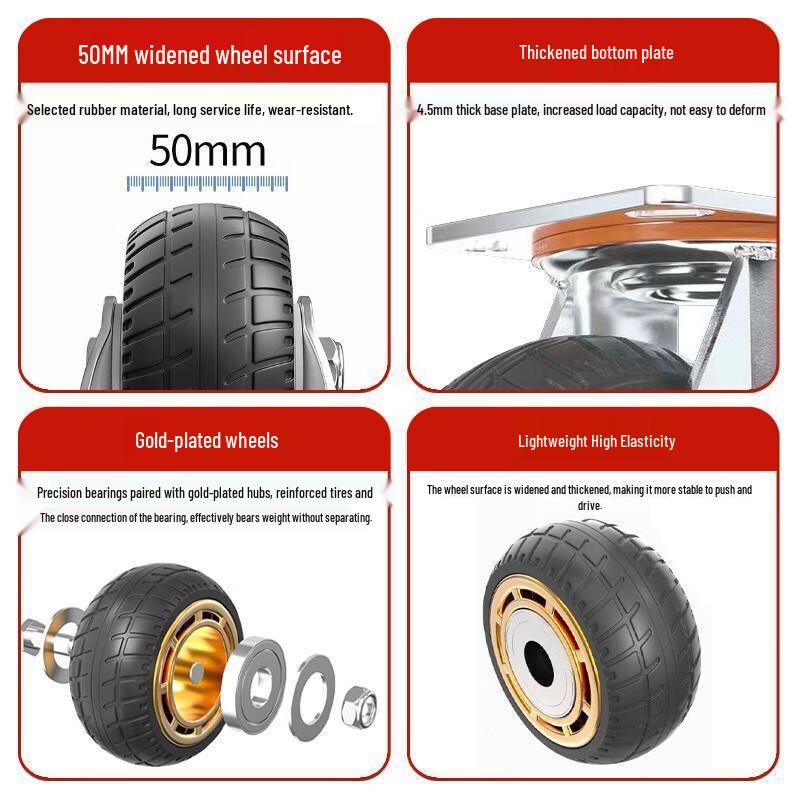 Pangu Heavy Duty Rubber Casters