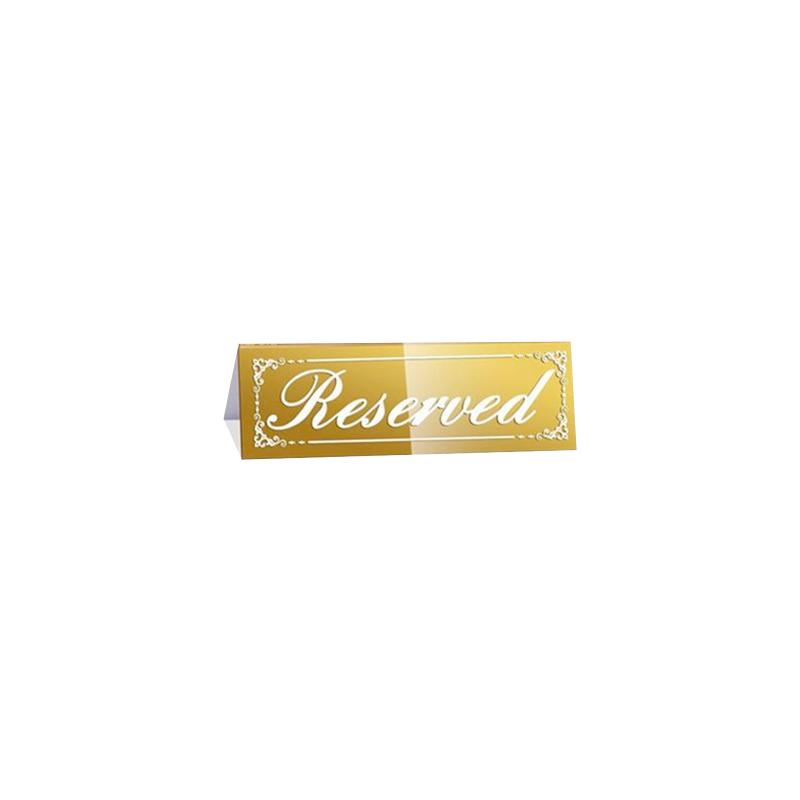1/5/12Pcs/Pack Reserved Table Signs Wear-resistant Wedding Waterproof Acrylic Guest Reservation Gold Reserved Signs