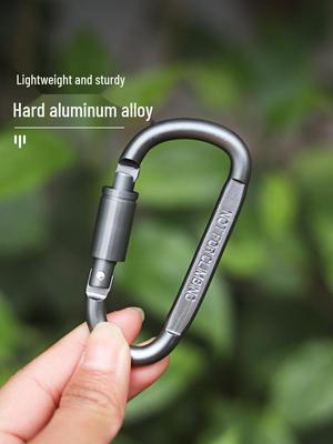 Gunmetal D-Shaped Aluminum Carabiner Quickdraw