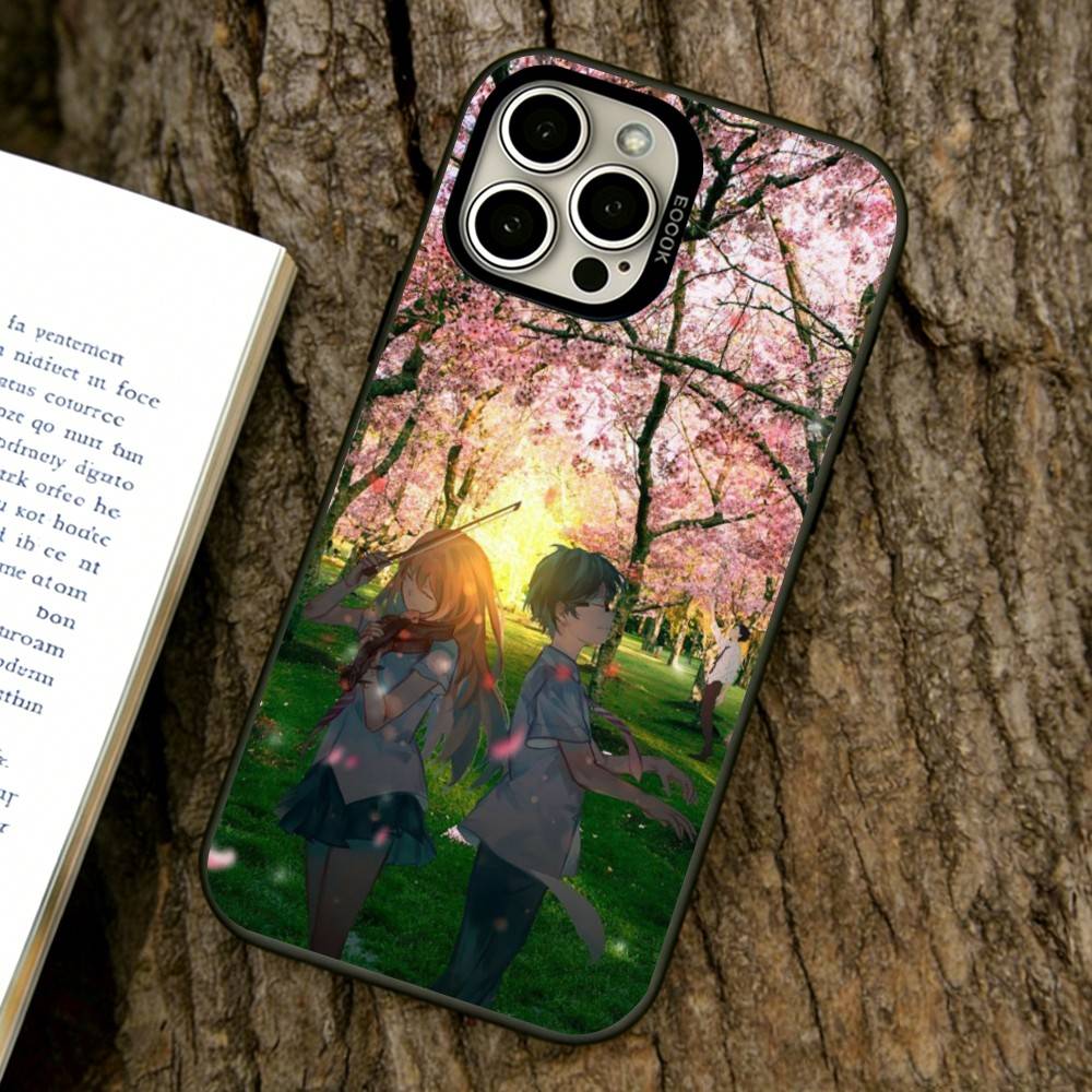 Your Lie in April Phone Case For iPhone 17,16,15,14,13,12,11 Plus,Pro Max,XS,Colorful Silver Black Cover