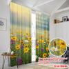 2pcs 2D Flat Printing Window Curtains FAITH HAPPEN Matthew Flowers 100% Polyester Fabric Without Electricity Festive Wall Decor