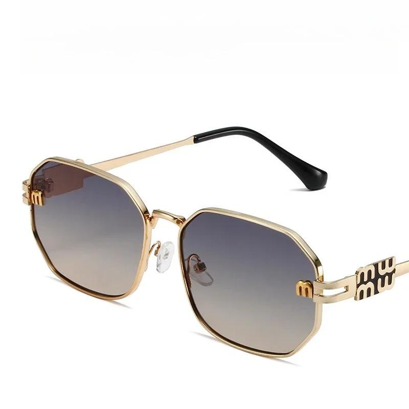 New Fashion Uv400 Polygonal Sunglasses Retro Metal Frame Neutral Outdoor Uv Protection Glasses Fashion Trend Sunglasses