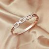 Fashionable Oval Hollow Titanium Steel Diamond Buckle Electroplating Jewelry Bracelet