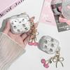 Silver Bead Glitter Powder Small Fresh Cherry Bluetooth Headset Case Is Suitable For Apple Airpodspro3 Japanese Women'S Models