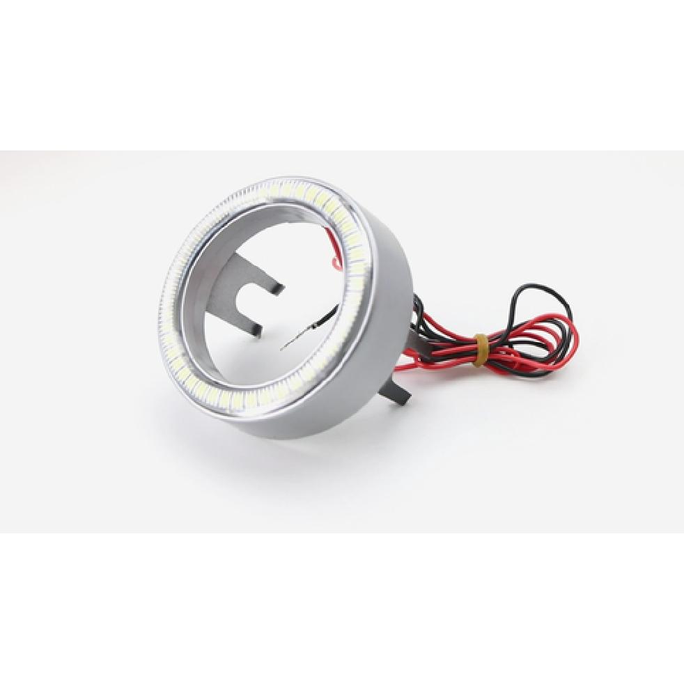 White 40-SMD LED Angel Eyes Halo Rings w/ Shroud For Fog Lights Retrofit DIY