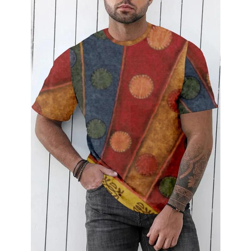 Western Elements 3D Digital Printing Imitation Cotton Men's Short Sleeved T-shirt