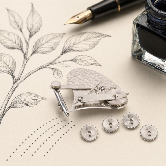xiaobudian Vintage Precision Dotting Pen Set, Interchangeable Roller Wheel for Dashed Lines, Dual Mode Scriber Drawing, Architect Gift
