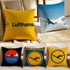 lLufthansa Aviation Themed Cushion Cover Pillowcase Antidustmite Living Room Sofa Decor Cushion Room