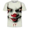 Summer Round Neck 3D Joker Resurrection Night Print Top Fashionable Casual Short Sleeved Men's T-shirts
