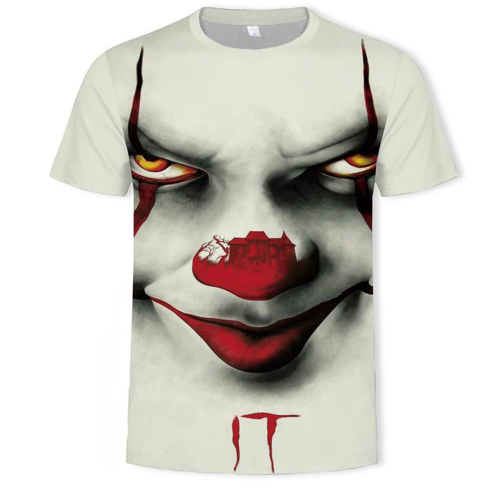 Summer Round Neck 3D Joker Resurrection Night Print Top Fashionable Casual Short Sleeved Men's T-shirts