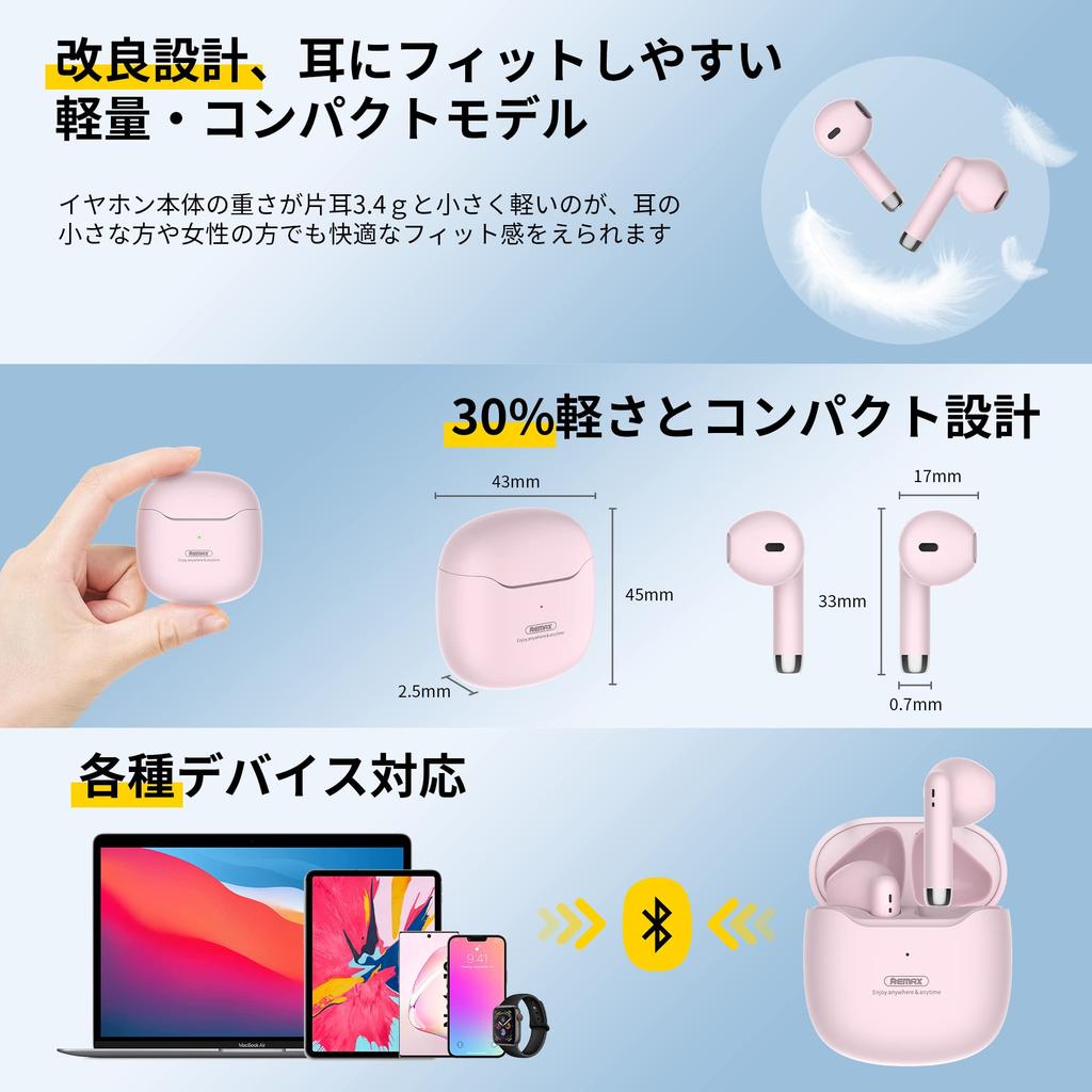 Bluetooth Bluetooth Wireless Bluetooth Instant Low Sound AAC Bluetooth 35 Hours of Music IPX7 One Left and Right Separated Volume Adjustment [Latest