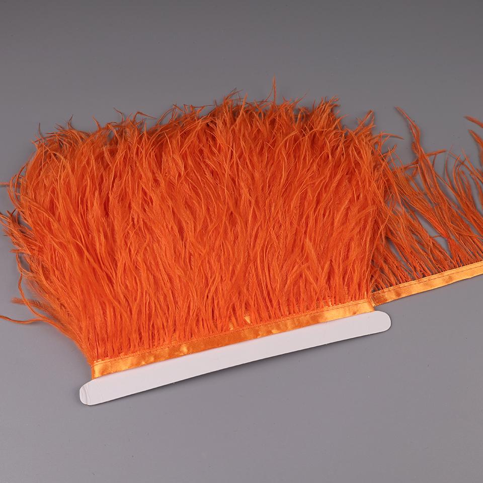 Feather10-15cm Ostrich Feathers Trim Plumes Ribbon Selvage For DIY Wedding Dress Decoration Handiwork Crafts Accessories