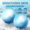 Blueberry Fragrance Bath Salt Ball - Blue and White (Sunken Ball) Naked, Clean Bath Salt Ball