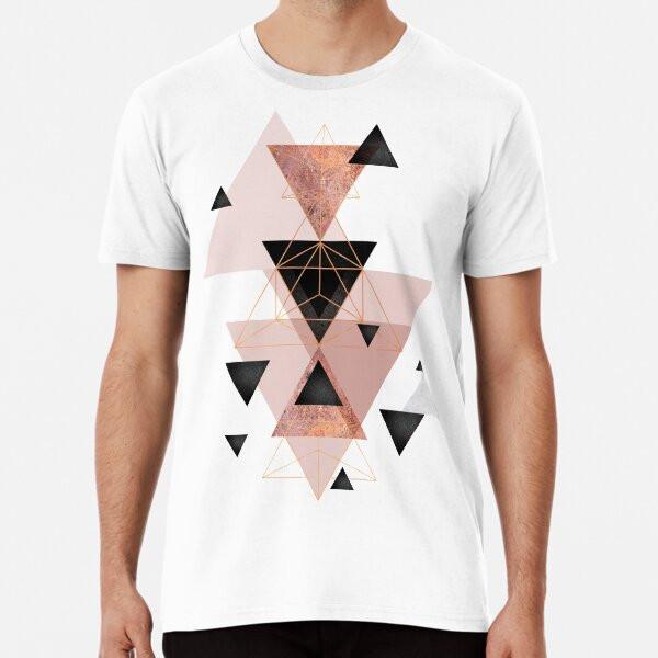 Geometric In Blush and Rose Gold  S To 5XL Made In the AU/USA T-Shirt