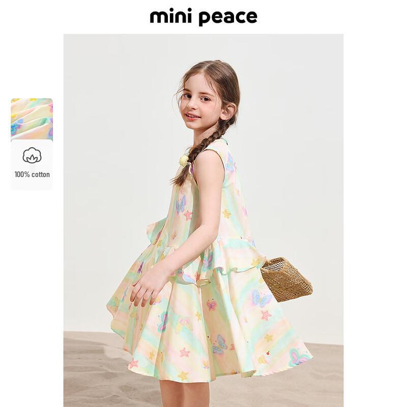 

Летнее платье-трапеция для девочек MiniPeace FBFAF2484 130