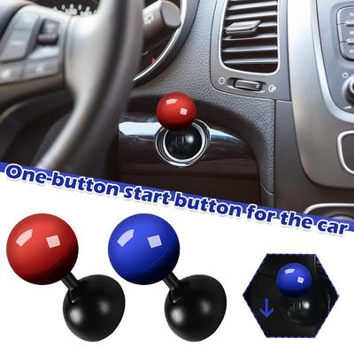 Botón de Arranque de Coche con un Solo Clic Botón de Arranque por Pulsación Cubierta de Botón de Coche Palanca de Arranque por Pulsación del Motor Botón de Arranque de Encendido de un Solo Toque para Automóviles Balancín