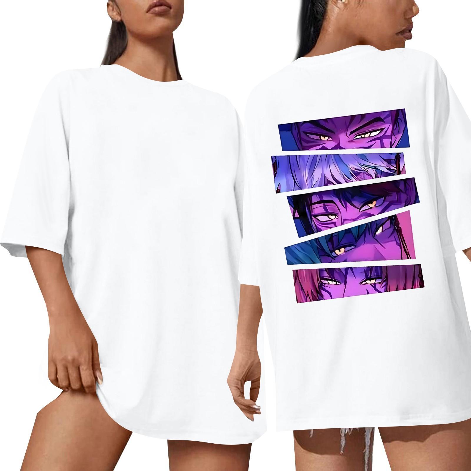 

Женская футболка с круглым вырезом, с коротким рукавом, повседневный свободный топ XL белый