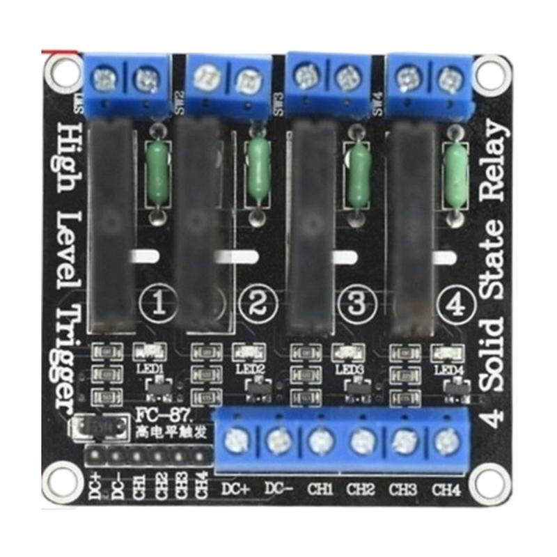 5V 12V 24V SSR Module High Level Input 2A Current Capacity LED Indicator For Electrical Control Systems