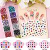 12-Grid Flat-Bottom Nail Drill & Half Pearl Steel Bead Art Decorations