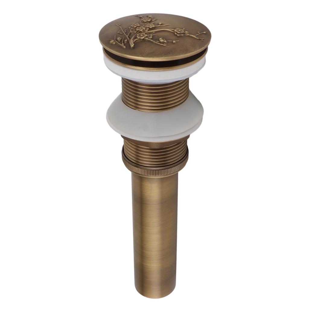Pop Up Sink Drain Copper Sink Drain Stopper Vessel Vintage Anti Rust Sink Parts for Bathroom