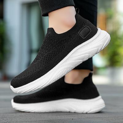 New Mesh Breathable Sneakers Women's Popcorn One-pedal Fly-woven Casual Shoes Men's Trend