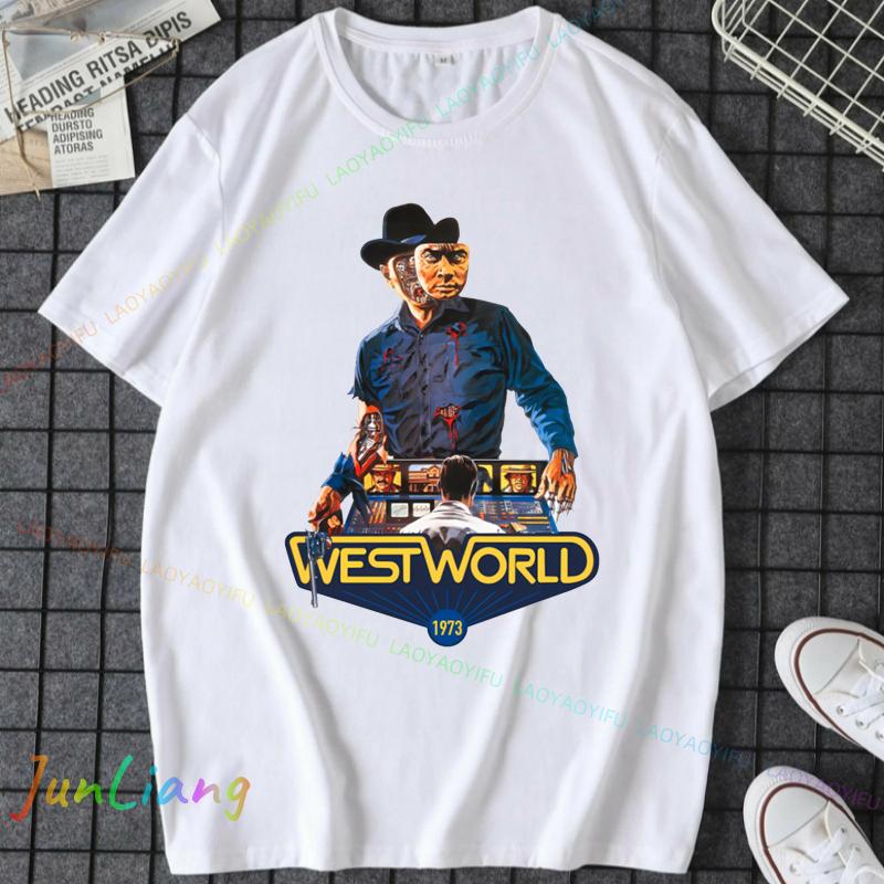 Westworld Movie T Shirt Mens Shirts Graphic Tee 100 Cotton Fashion Vintage Mens Womens Harajuku Y2k Clothes Clothing Tshirts