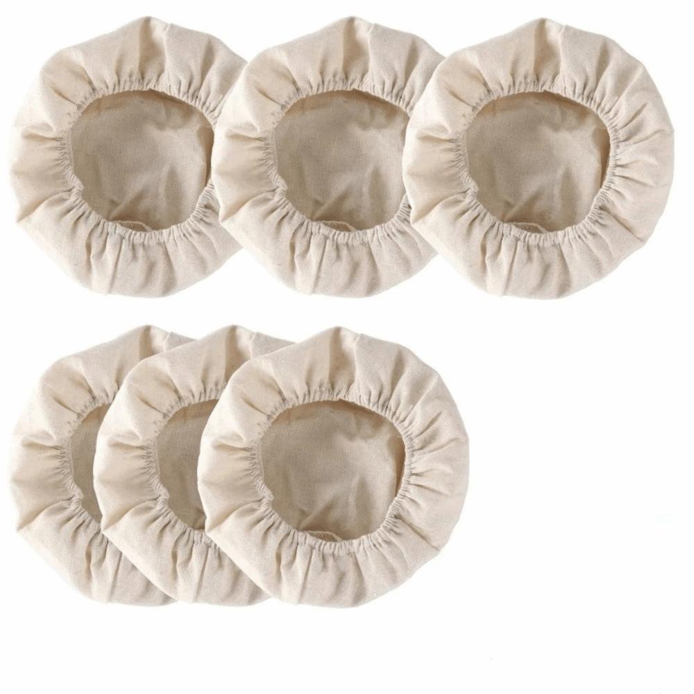 

6 Pieces Breathable Bread Basket Liner Cotton Baking Dough Cloth Bread Basket Cloth Cover Baking Round 7.09x3.15in