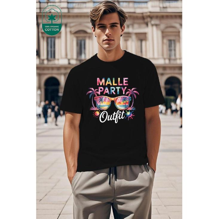 Malle Party Outfit Mallorca Party Team T-shirt Women Men T Shirt, 180g, Vacation Clothing, Casual Outfit, Unisex Design, Printed Tshirt, Breathable S
