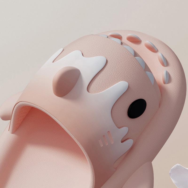 Fashion 2024 Ice Cream Shark Slippers Women's Cute Summer Girl's Indoor Household Anti Slip Couple Slippers Men's Summer Slippers