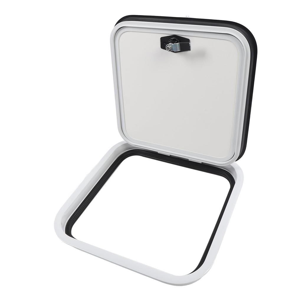 RV Compartment Door 16 X 16in Aluminum Alloy Rounded Corner Baggage Cargo Compartment Access Door for Motorhome