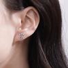 Elegant Zircon Stud Earrings: French-Inspired Christmas Tree Branch Design