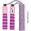 Children's Skipping Rope with Counter, Adjustable Skipping Rope (purple with Pink)