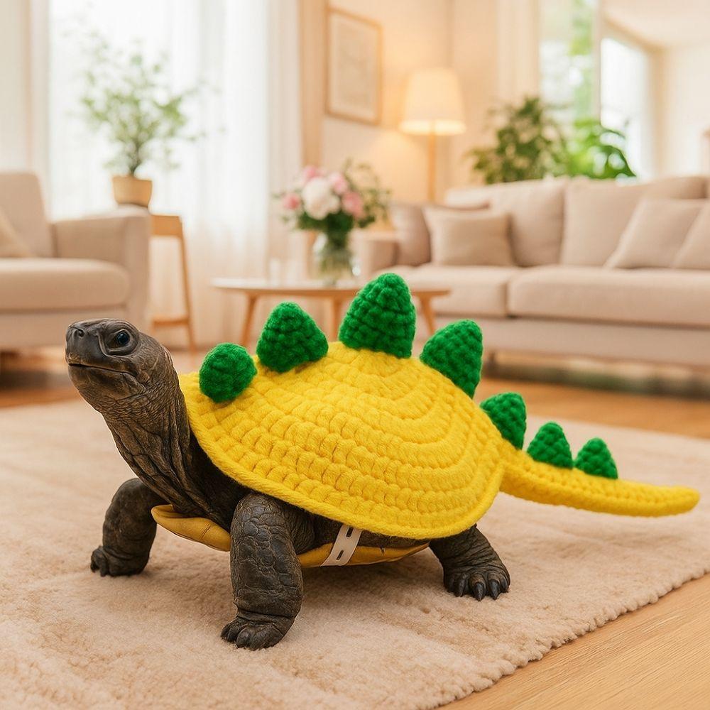 Dinosaur Turtle Knitted Sweater Cartoon Pet Sweatshirt Funny Tortoise Outfit  Halloween Party