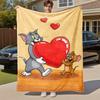 1pc Tom and JerryOutdoor Flannel Blanket Soft Plush Decor for Picnics, camping,Bedroom, Playroom, or Lunch Breakn1127A