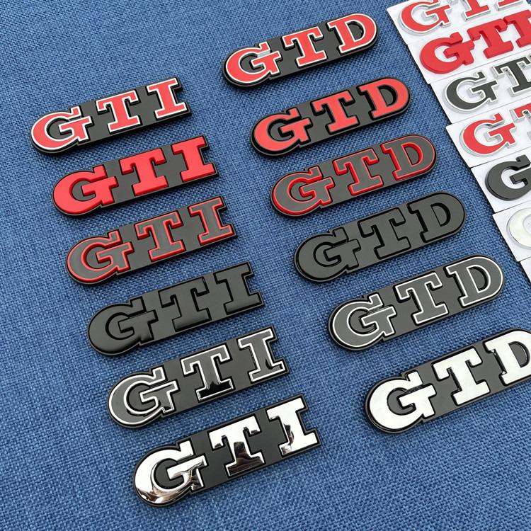 Volkswagen GTD Metal Grille Badge for Golf 7, Lingdu, Polo, Rline 6, Rear & Side Car Emblem.