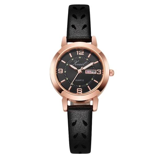 RORIOS Women's Watch, Simple Quartz Movement with Strap, Perfect for Commuting, School, and Christmas, Perfect As a Casual Gift. Black.