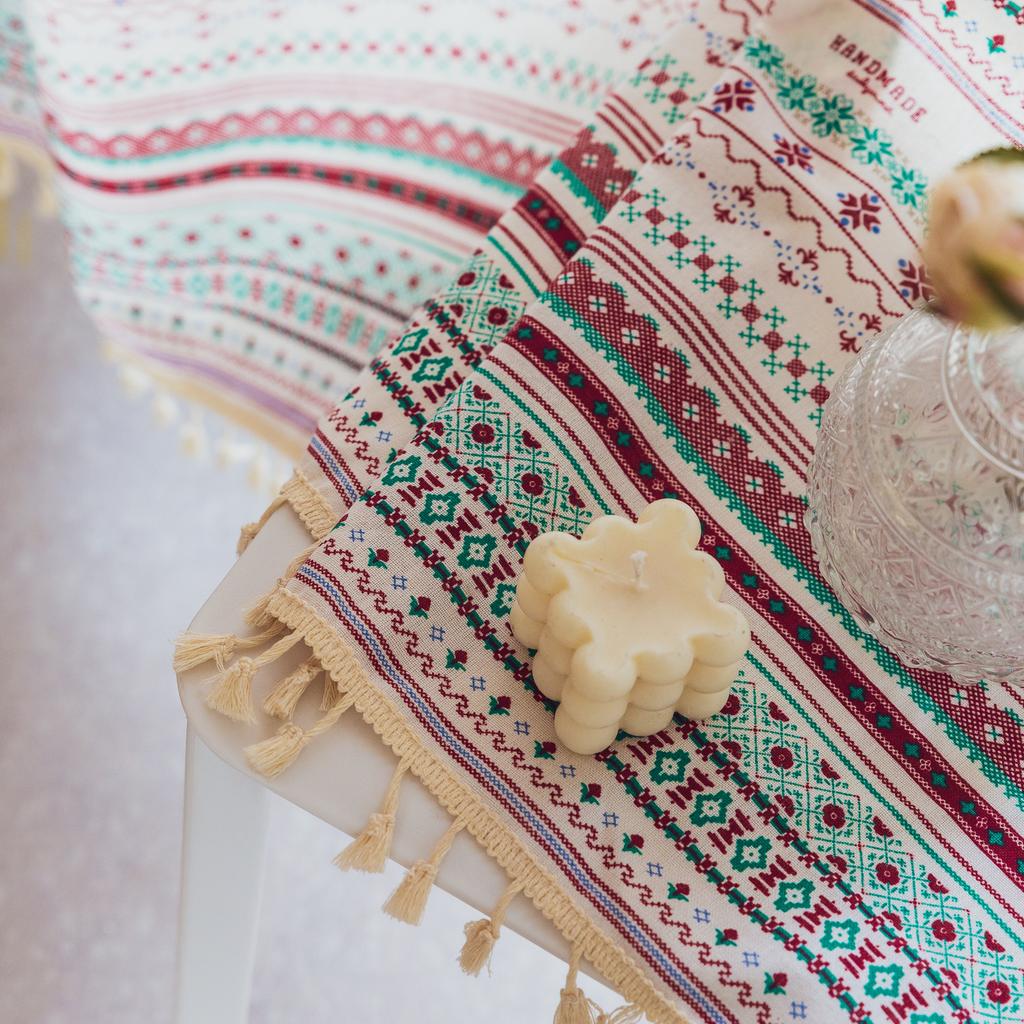 Curtains Finished, Bohemian Bedroom Small Window Decoration Semi-Blackout Kitchen Curtain Covering Small Window