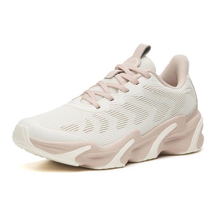 Anta Not Stop Soft Sole Shock Absorption Non-Slip Wear-Resistant Lightweight Low-Top Running Shoes Women Running Shoes White Gray 122245523-7