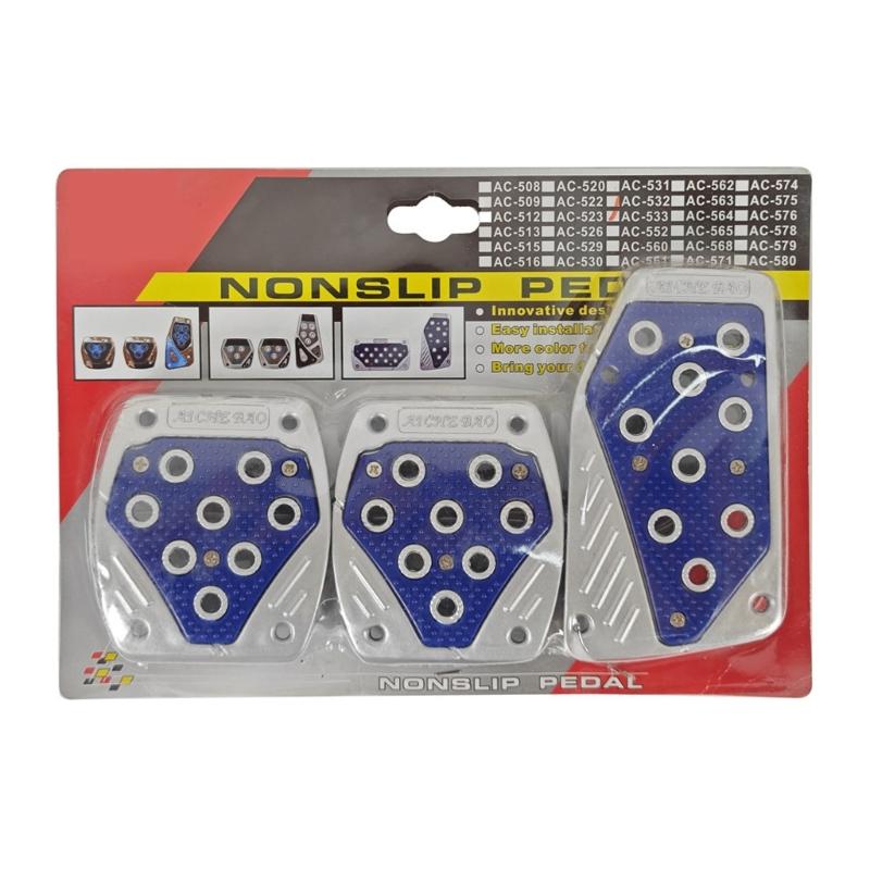 3pcs Plastic Car Brake Clutch Accelerator Pedal Set Manual Transmission Replacement Throttle Clutch Pedal for Car SUVs