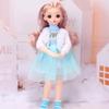 Mini muñeca articulada móvil de 30CM para niñas, juguete 3D con ojos grandes, trajes completos de princesa, colección de vestidos, regalo para niños