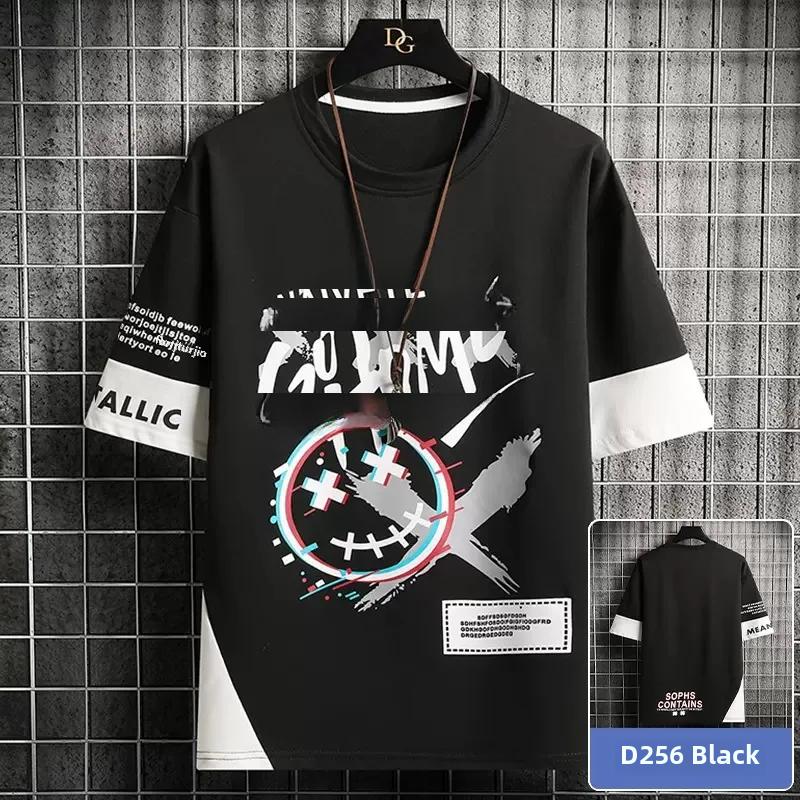 Korean Graffiti Short-Sleeve Suit: Trendy Spring/Autumn Streetwear