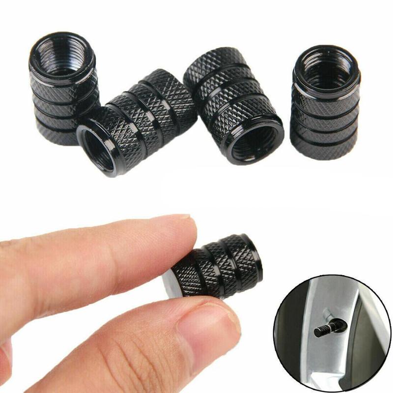 4PC Aluminum Tire Wheel Rims Stem Air Valve Caps Tyre Cover Car Truck Bike Black 4PC Aluminum Tire Wheel Rims Stem Air Valve Caps Tyre Cover Car Truck Bike Black