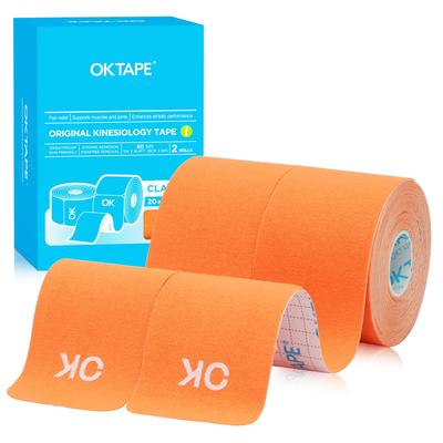 OKTAPE Klasik Kinezyoloji Bandı x 20 50mm ft toplam su kinezyoloji bandı patika baldırları için Önceden kesilmiş (5cm 25.4cm/yaprak, yaprak/rulo) esnek, 16.8