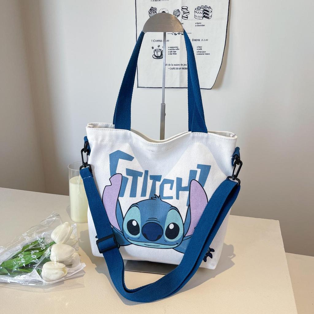 Large Capacity Cartoon Canvas Shoulder Tote for Women
