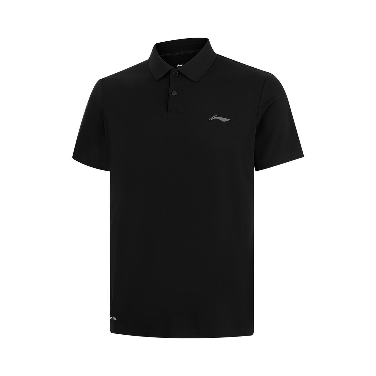 Li-Ning Versatile Comfortable Breathable Polo Shirt Men tops Black APLW149-5 L