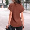 Women's 2025 Short Sleeve Crew Neck T Shirt Casual Loose Ribbed Knit Pullover Sweater Tops Summer Spring Outfits Gifts